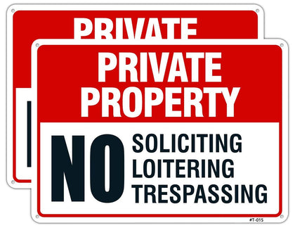 Dxyizus No Trespassing Sign 10x14 aluminum for clear boundary visibility.