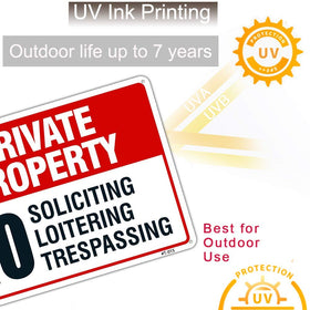 Dxyizus No Trespassing Sign two-pack offers budget-friendly security signage.