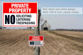 Dxyizus No Trespassing Sign UV-printed for fade-resistant outdoor use.