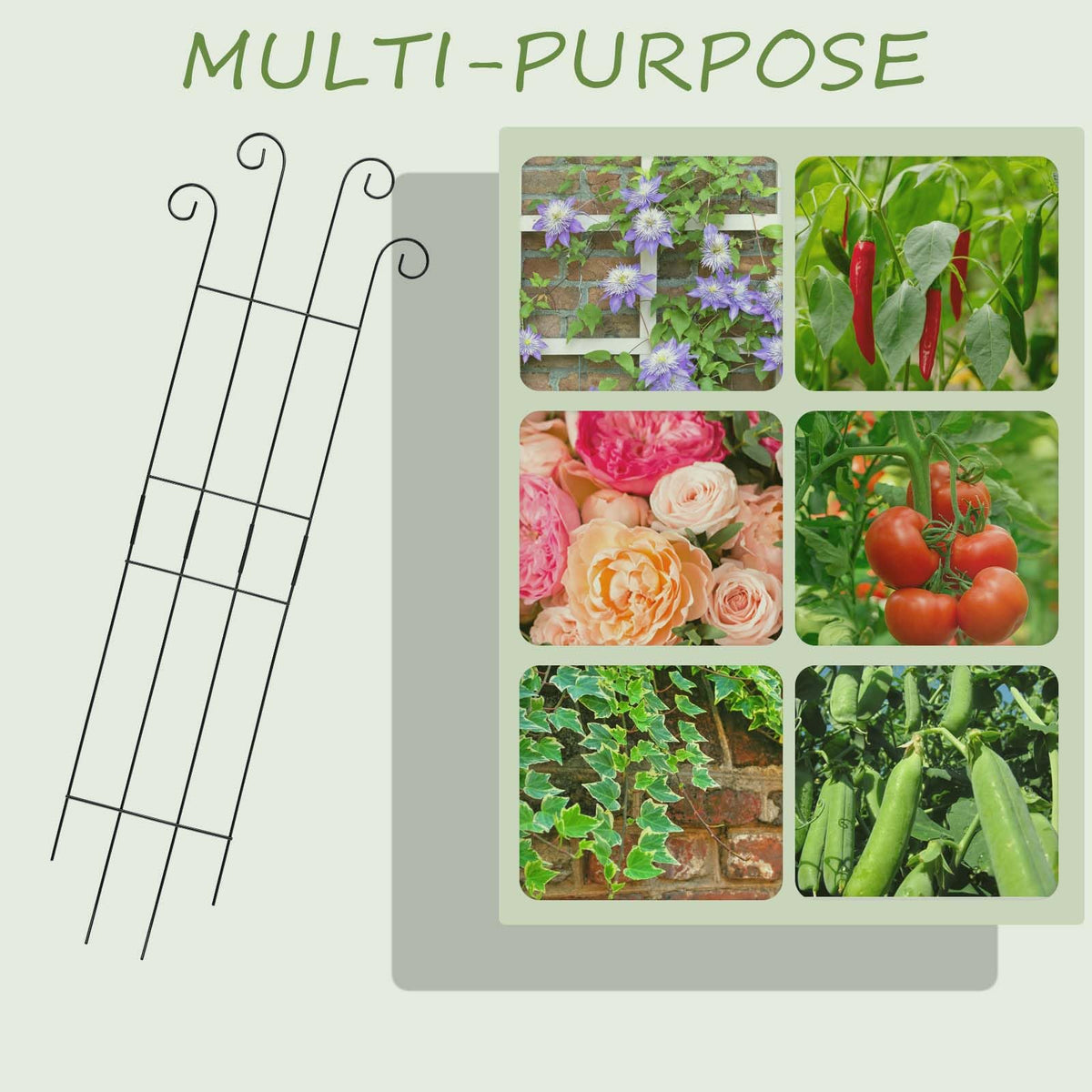 DYBEEDUAL sturdy iron lattice offers reliable support for climbing vines.