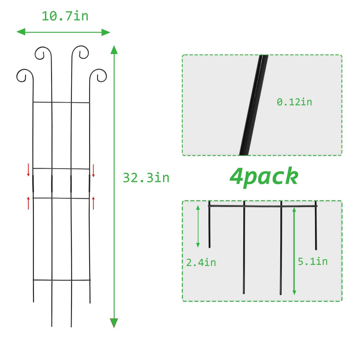 DYBEEDUAL weatherproof metal trellis endures outdoor use with rust resistance.