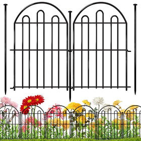 Dyemair arched no-dig garden fence outlines elegant garden borders.