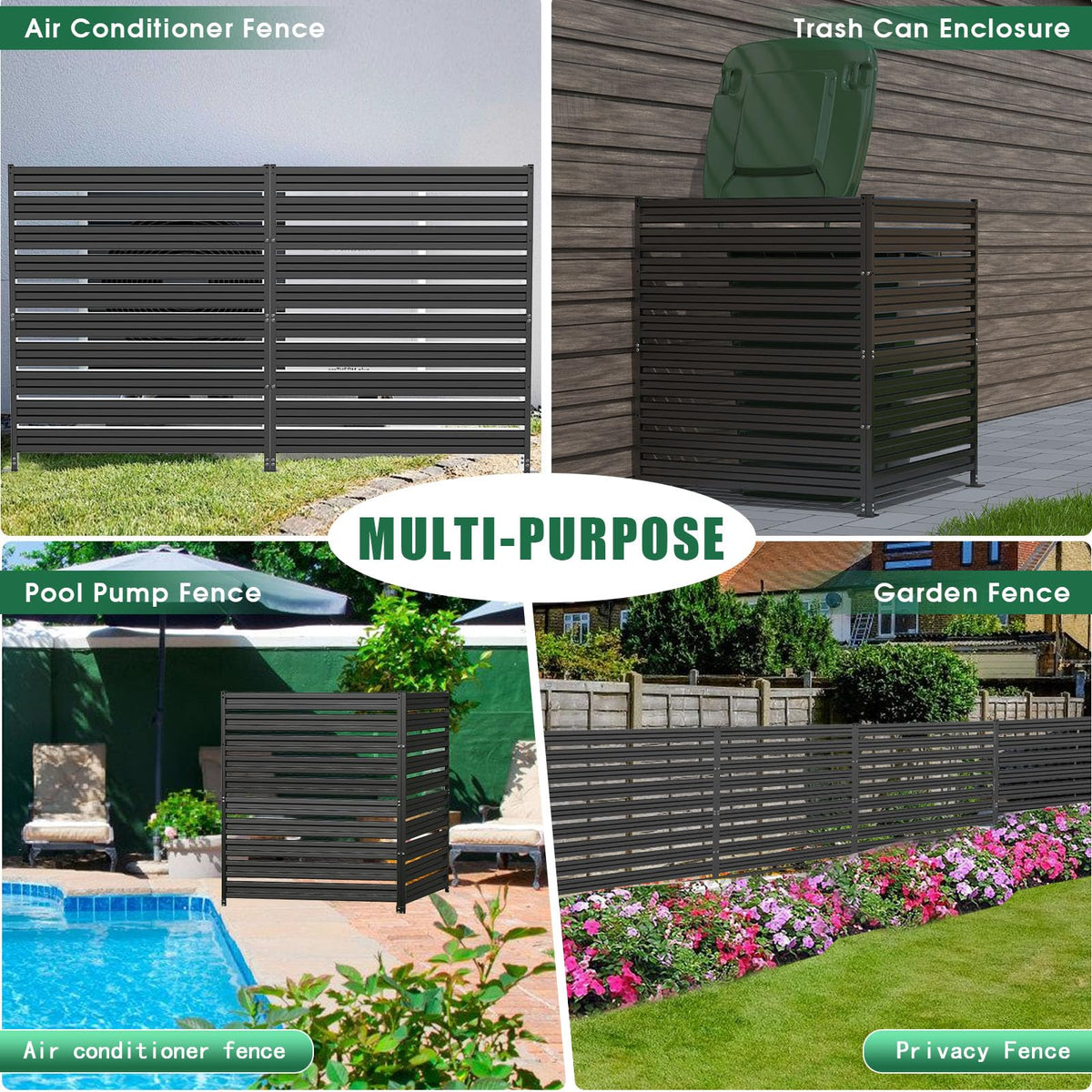 Dyemair outdoor yard privacy wall blends with garden aesthetics while adding privacy.