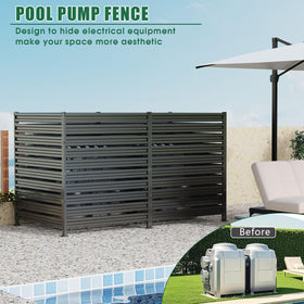 Dyemair pool equipment enclosure keeps pool gear tidy and contained.
