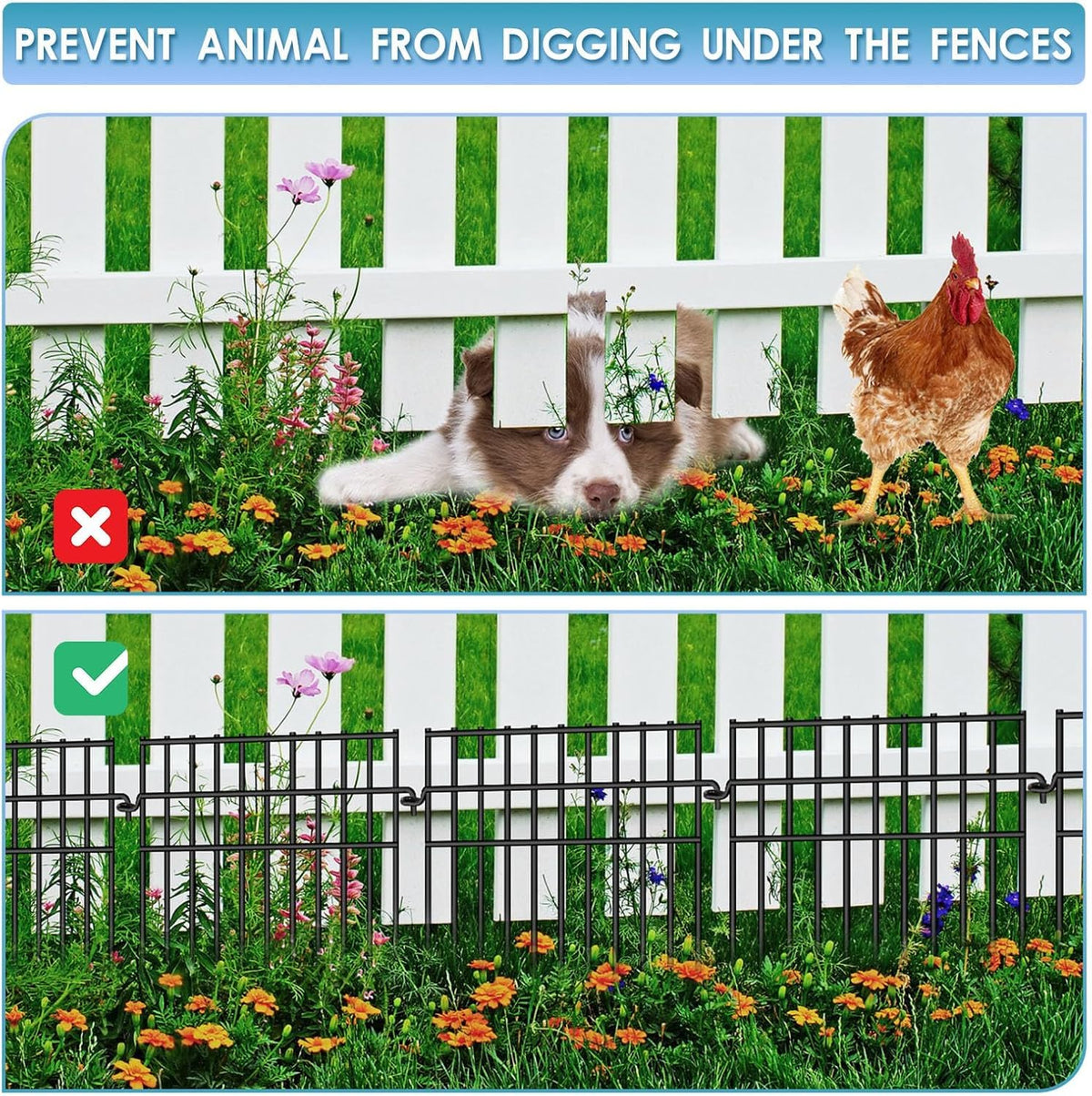 Dyemair rustproof metal wire fence resists rain and corrosion across seasons.