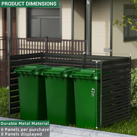 Dyemair 42-inch fence hides a trash can neatly in the yard.