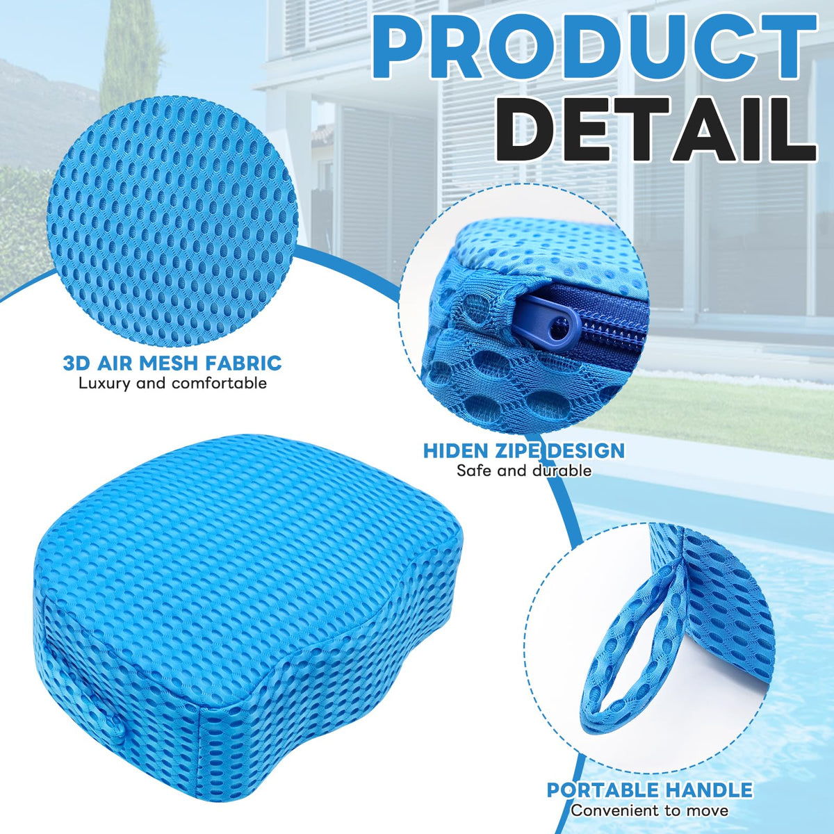 DYEENL weighted seat with non-slip bottom stays secure on wet surfaces