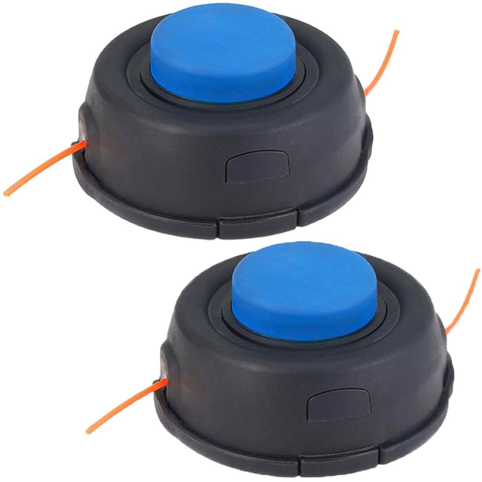 Dylawnio 2-pack 128LD T25 trimmer head front view showing compatibility for Husqvarna