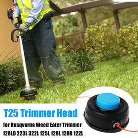Dylawnio 2-pack 128LD T25 trimmer head side view for rugged build and fit