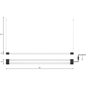 DYMOND BoostGro black 4 ft tubes fit compact indoor spaces.