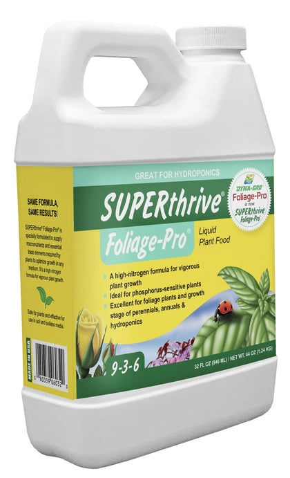 Dyna-Gro Foliage-Pro quart bottle front view for balanced plant nutrition