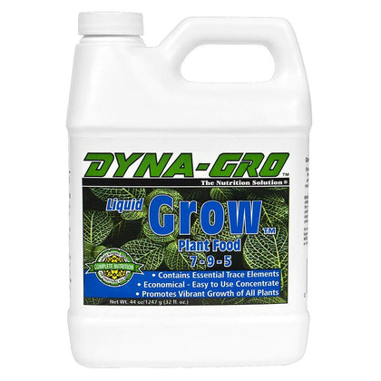 Image of Dyna-Gro Grow 7-9-5 bottle offering balanced plant nutrition.