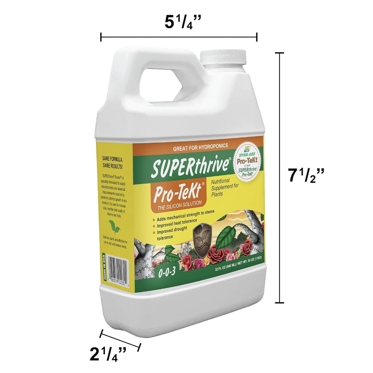 Dyna-Gro Pro-Tekt measuring dropper helps deliver precise silicon to roots.