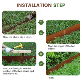Dyna-Living edging used to delineate lawn and path borders clearly.