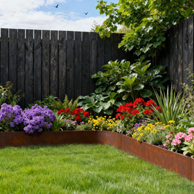 Dyna-Living rustic patina edge blends with natural landscapes.