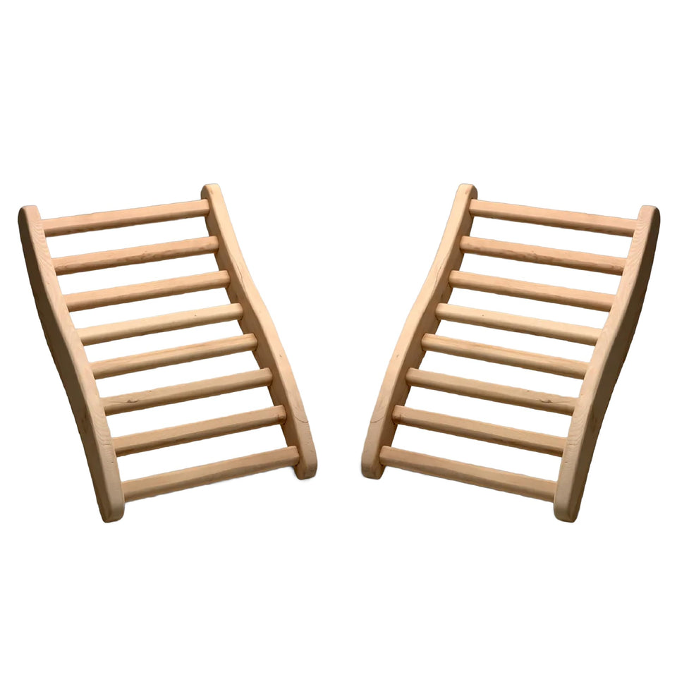 Dynamic Saunas S-shaped backrest assembly-ready view for quick home sauna setup