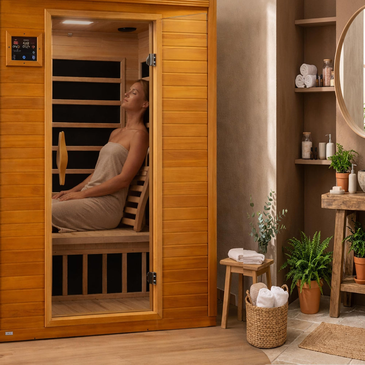Compatible with traditional and infrared saunas for versatile setups