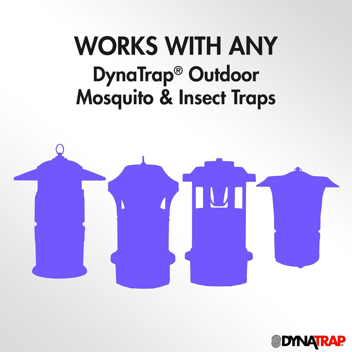 Dynatrap Universal Mount post clamp secures trap on poles for versatile positioning.