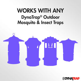Dynatrap Universal Mount post clamp secures trap on poles for versatile positioning.