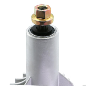 Close-up of DynaVim spindle with pulley for precise alignment.