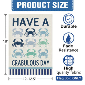 Dyrenson Beach Coastal Crab flag back view showing double-sided visibility