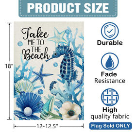 Dyrenson coastal seahorse starfish conch coral flag outdoor display