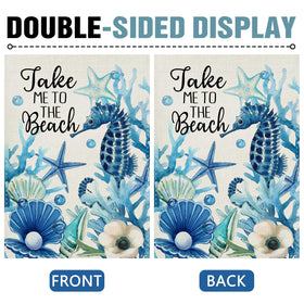 Dyrenson spring anemone burlap flag adds seaside vibe to porch