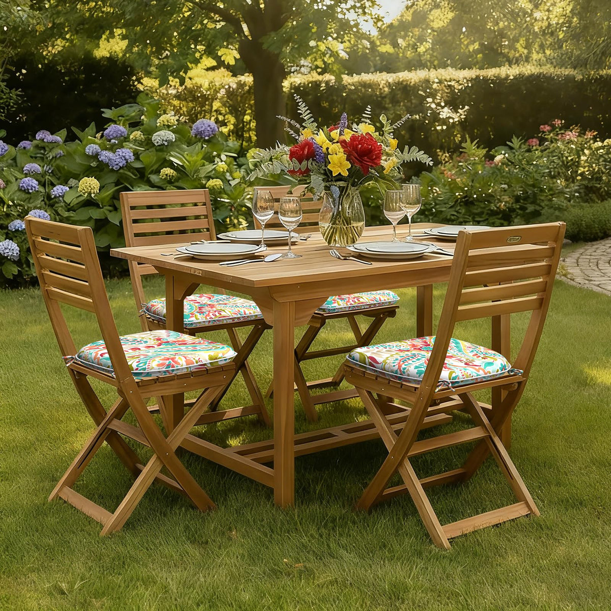 DYTXIII color-rich paisley cushions brighten porches and create a welcoming outdoor retreat.