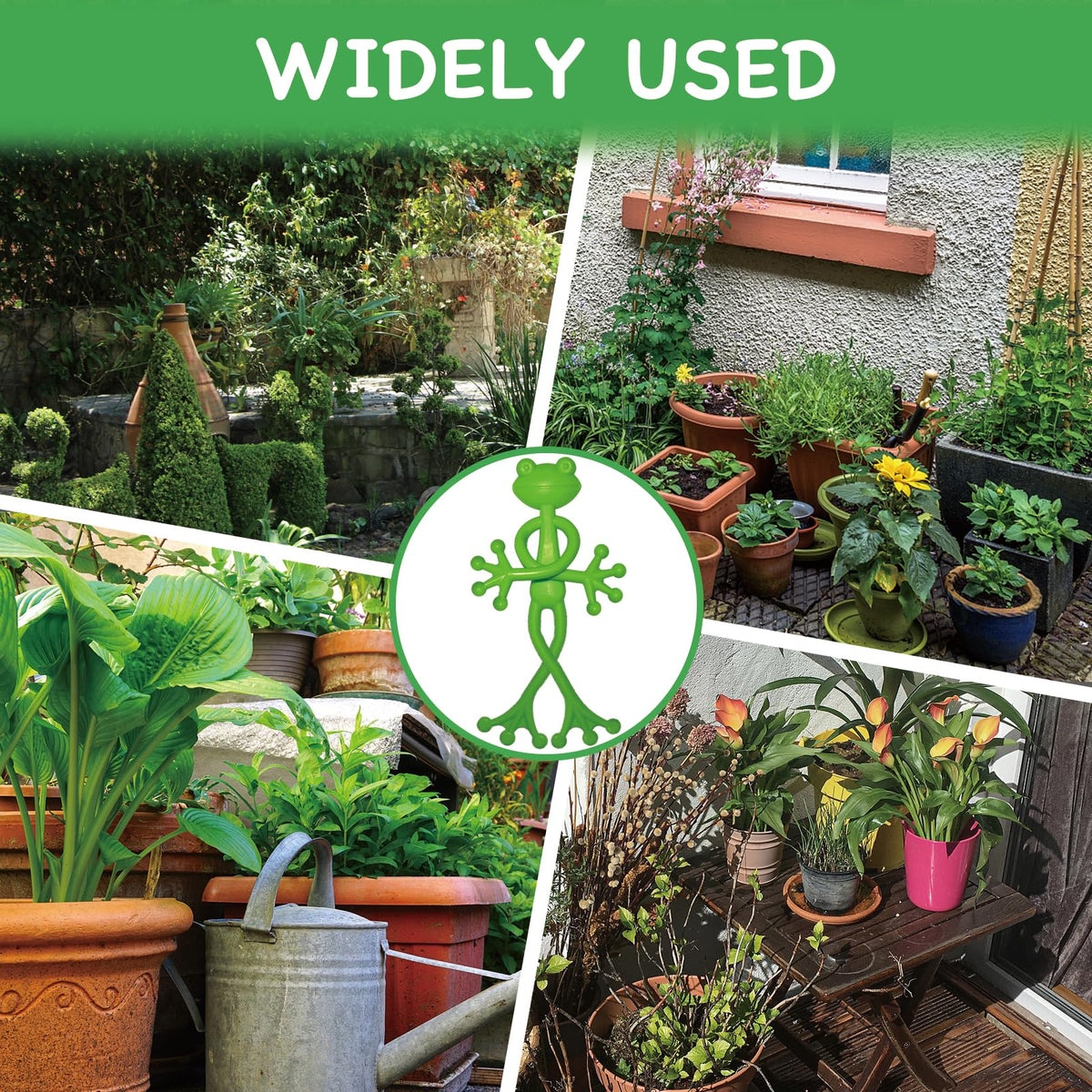 DYULJS garden-frog-clip-decoration adds whimsical flair to outdoor plants.