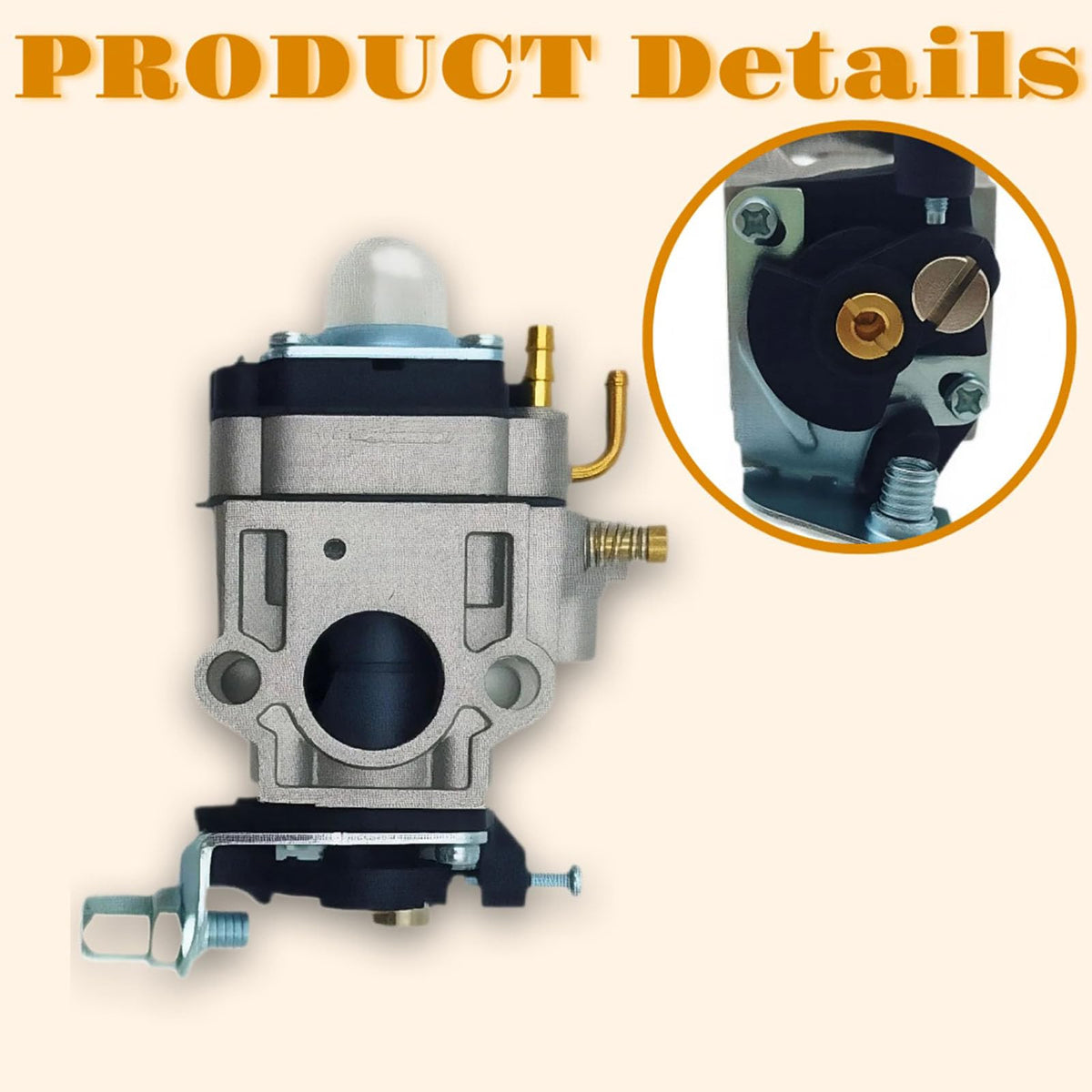 DZDY carburetor includes spark plug and fuel line kit for complete installation