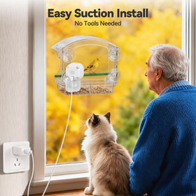 Dzees Window Bird Camera supports four viewers for shared watching.