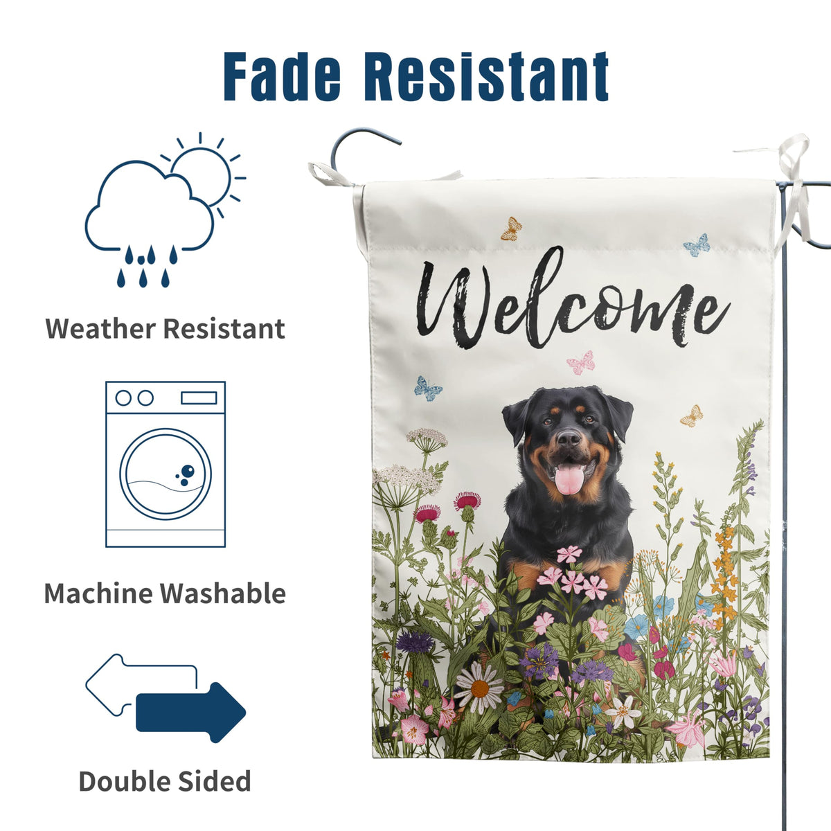 DZGlobal all-weather polyester flag stands up to sun and rain.