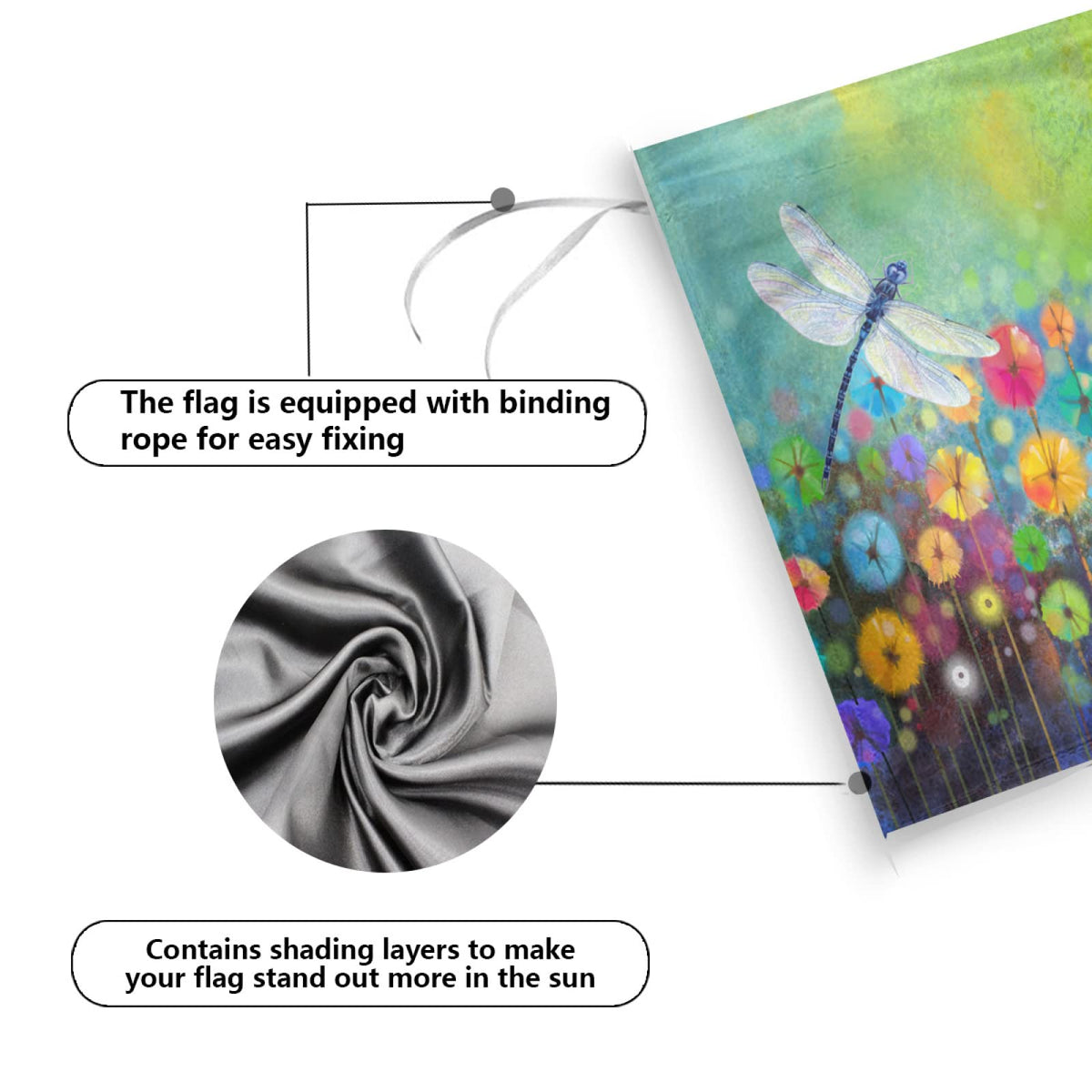 DZGlobal All-weather polyester flag resists rain and sun while staying bright.