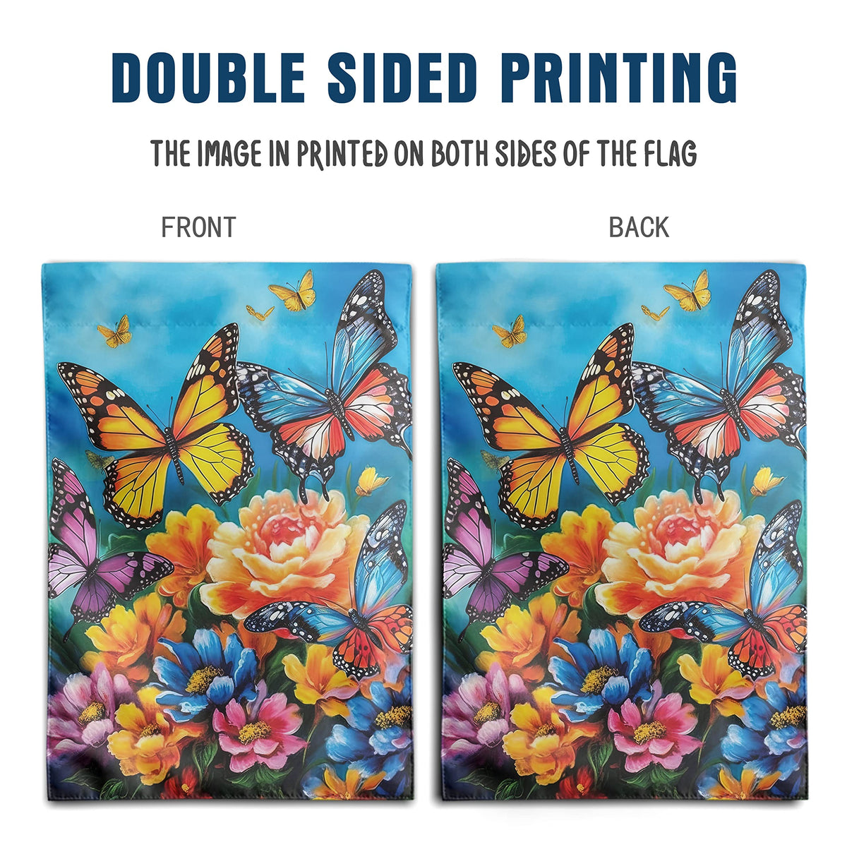 DZGlobal all-weather polyester garden flag withstands outdoor use with lasting color.