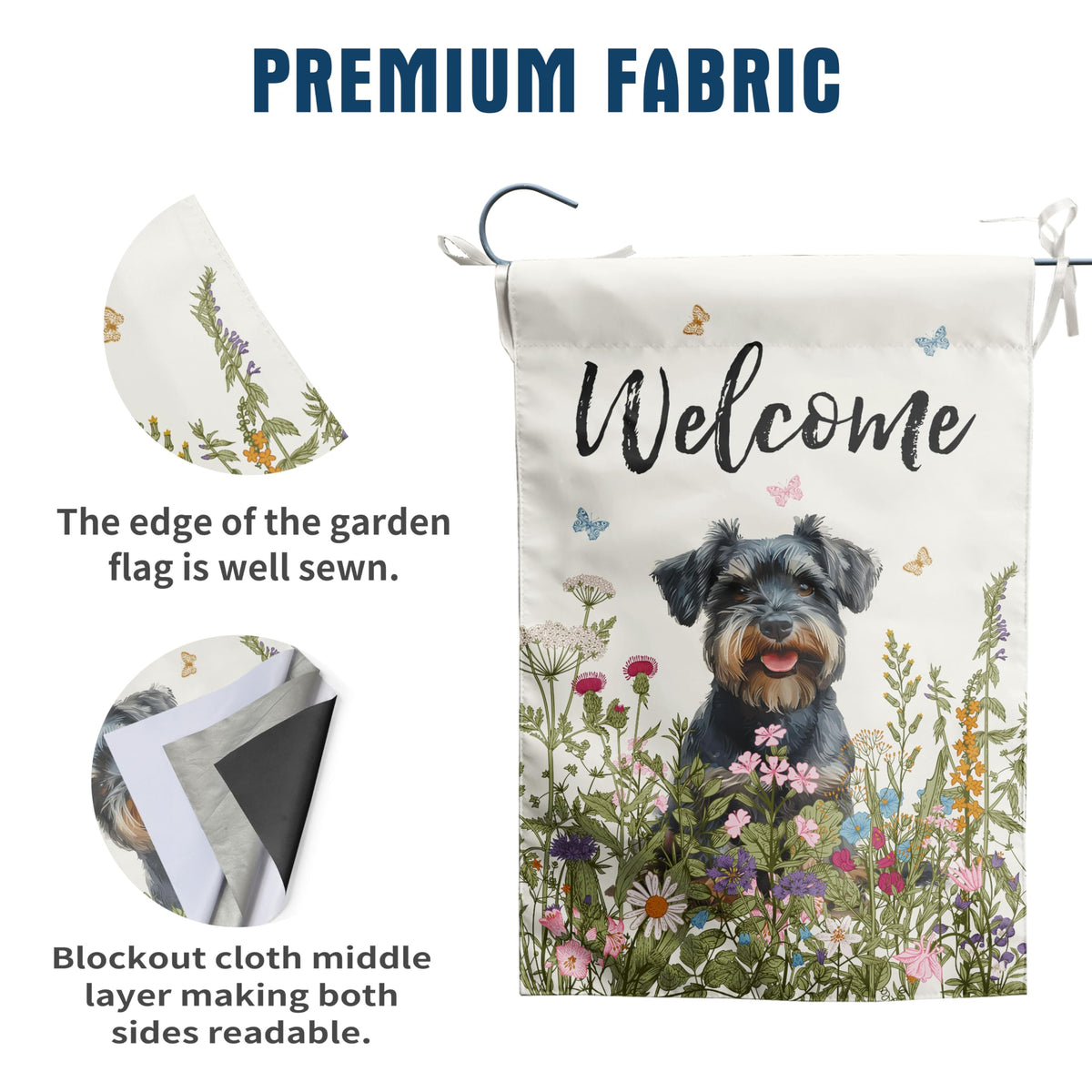 DZGlobal double-sided flag print stays vivid from both sides for outdoor views.