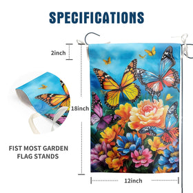 DZGlobal flower welcome flag ideal for outdoor porch display with bright floral charm.