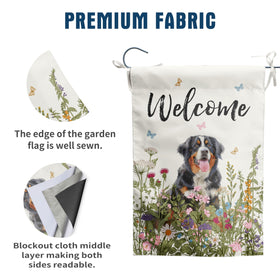 DZGlobal outdoor welcome flag with floral design enhancing curb appeal