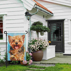 DZGlobal Patio porch Yorkie flag enhances curb appeal and yard decor.