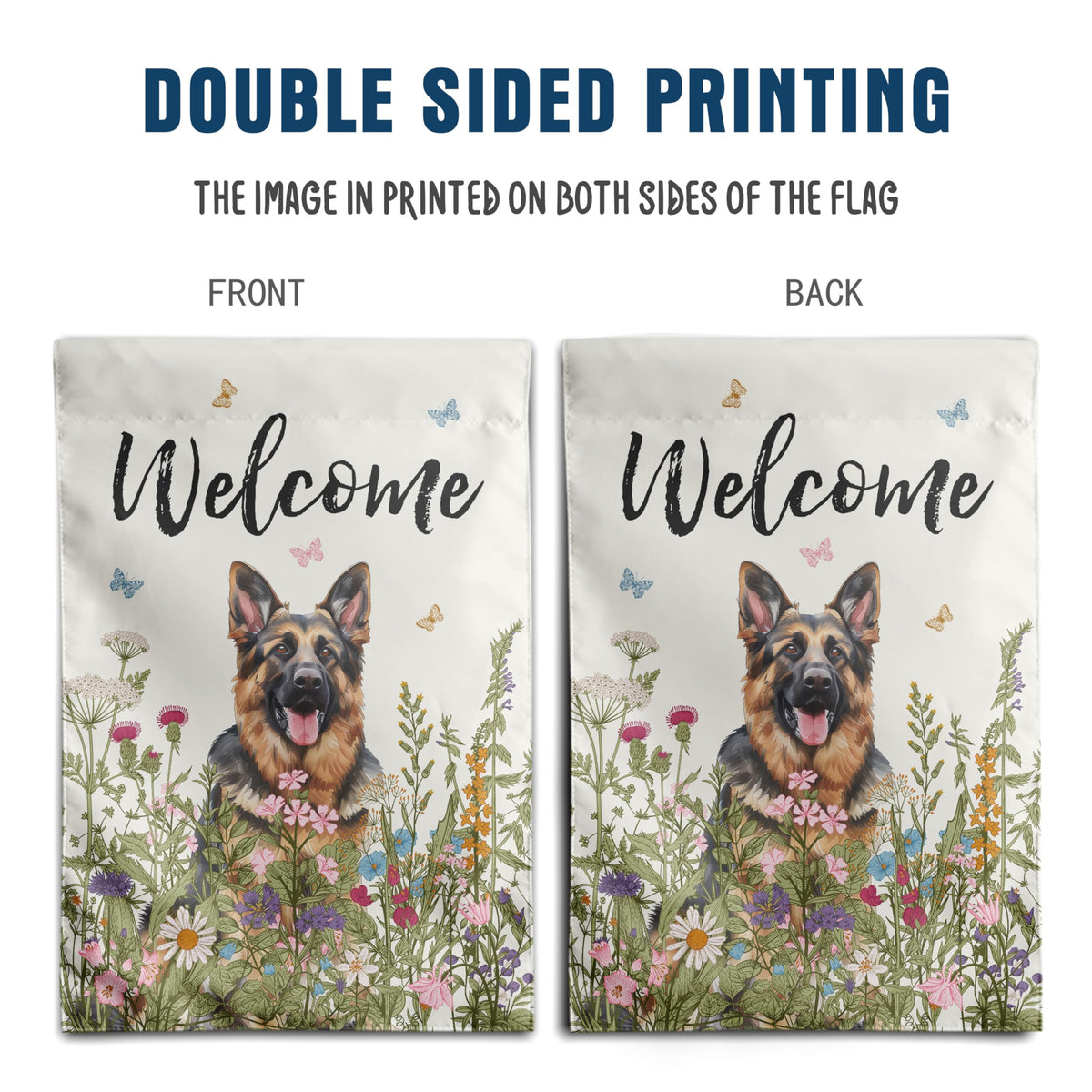 DZGlobal vivid colors on spring-summer garden flag in sun
