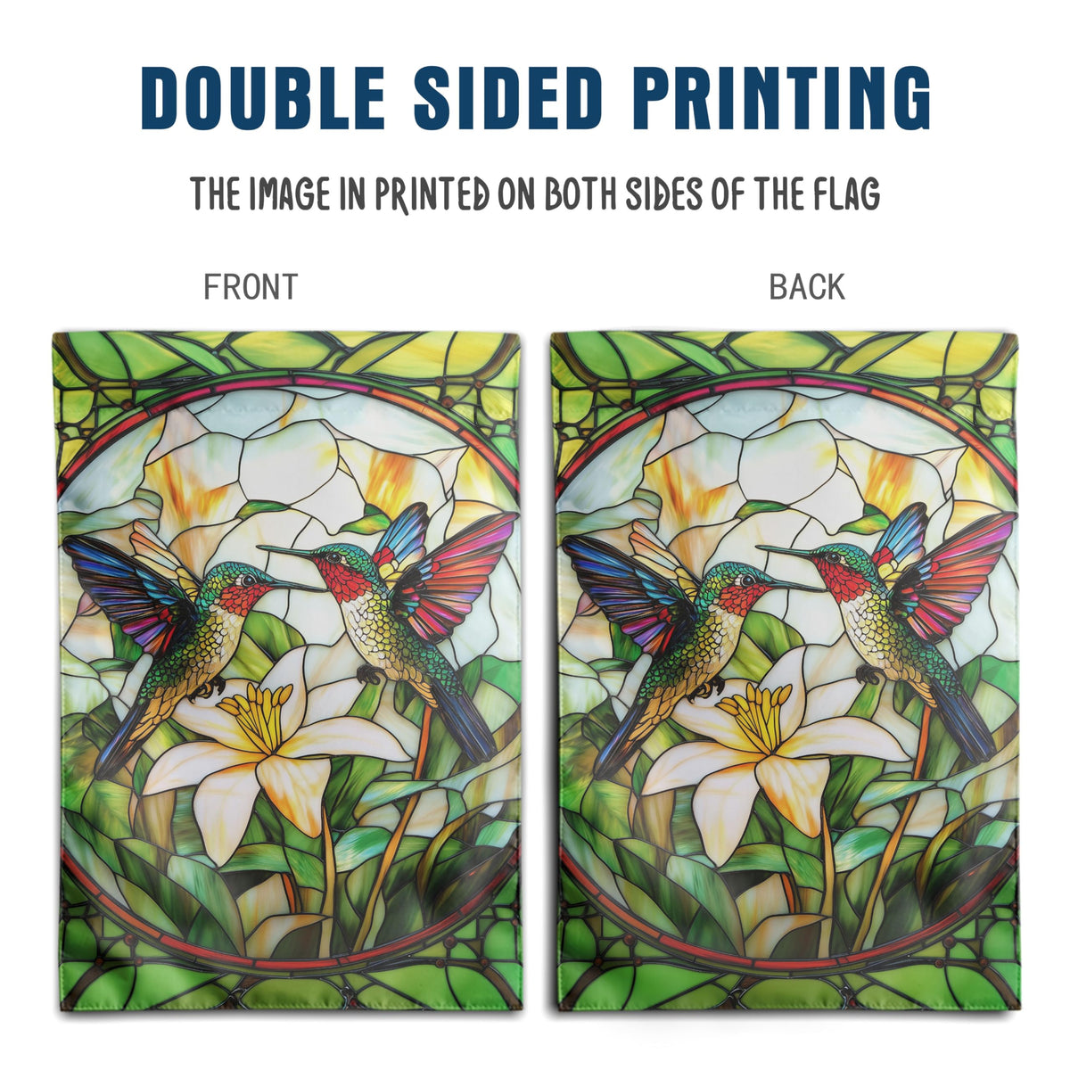 DZGlobal easy-install sleeve on hummingbird flag for quick mounting
