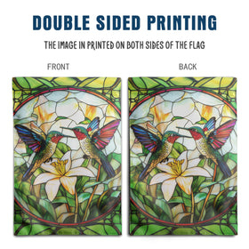 DZGlobal easy-install sleeve on hummingbird flag for quick mounting