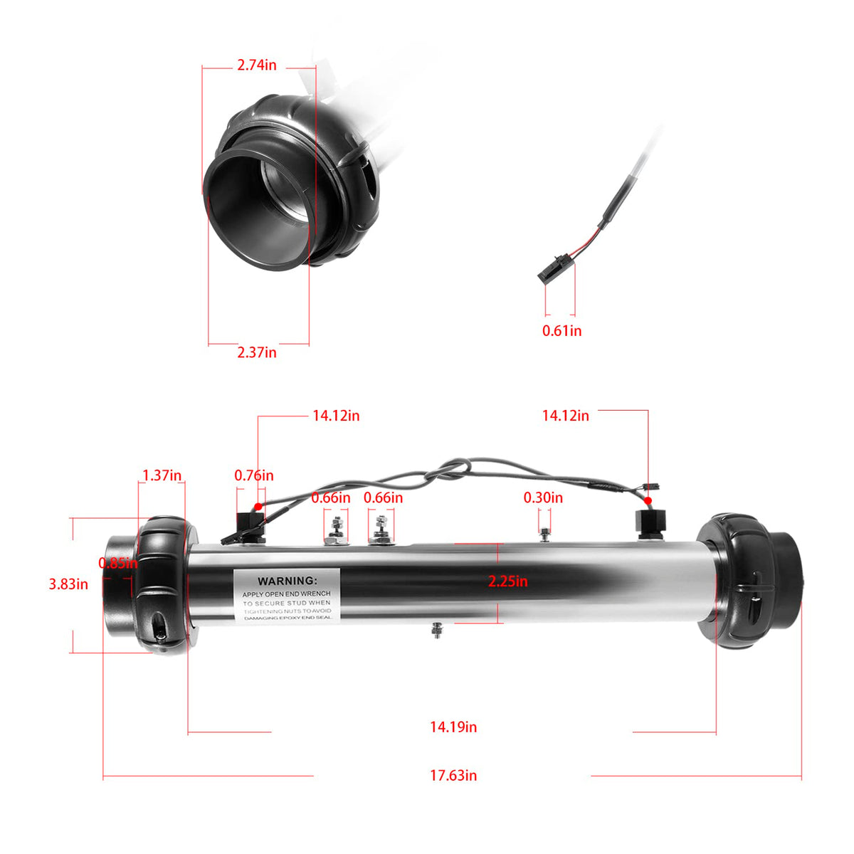 E-cowlboy 58117 heater assembly hot tub installation readiness.