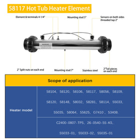 E-cowlboy 58117 heater assembly manifold ends for precise installation.