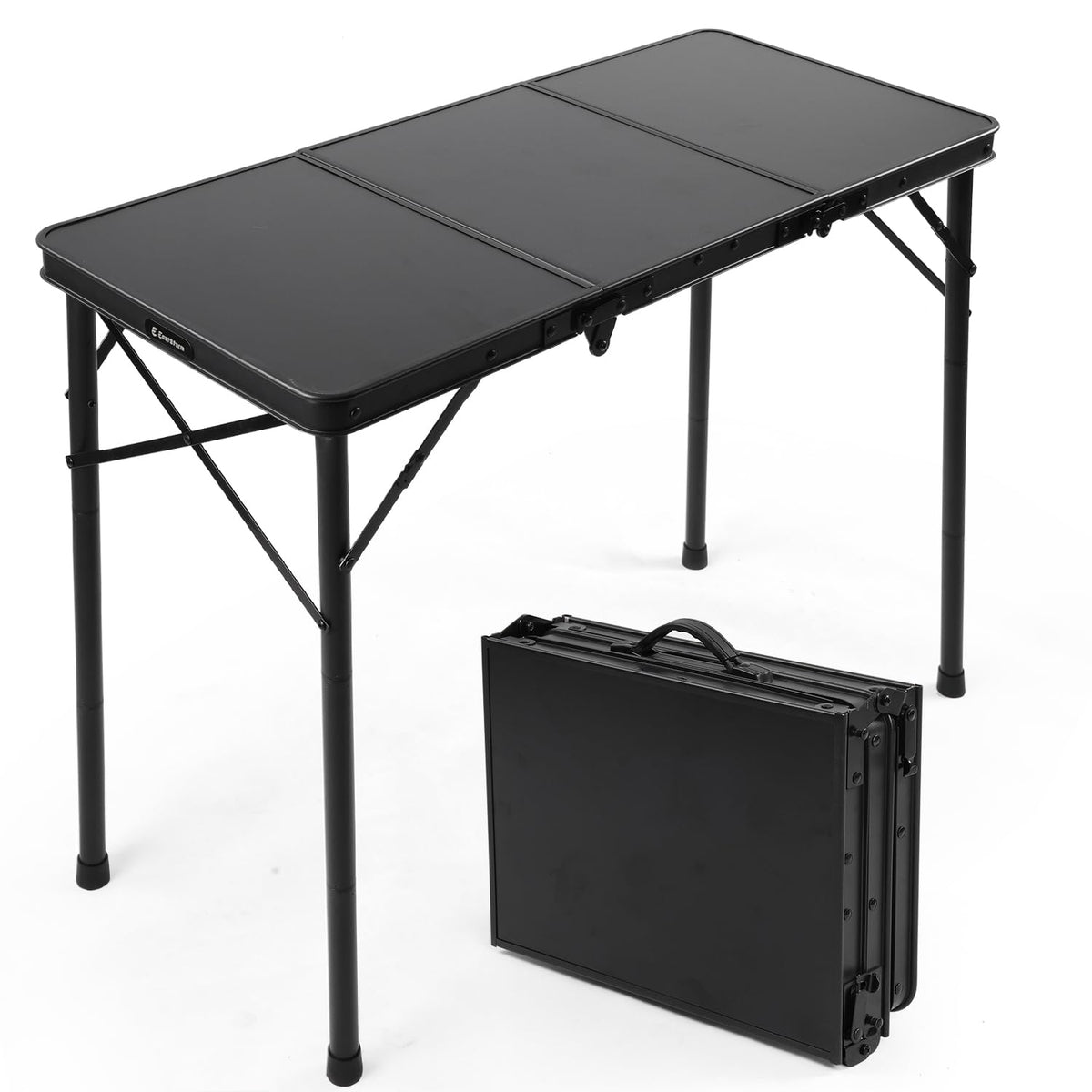 E EASTSTORM 3ft folding table compact fold for easy travel