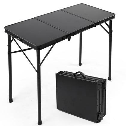 E EASTSTORM 3ft folding table compact fold for easy travel