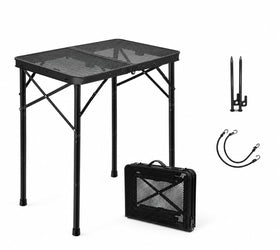 E EASTSTORM Folding Grill Table compact pack illustrating easy transport.