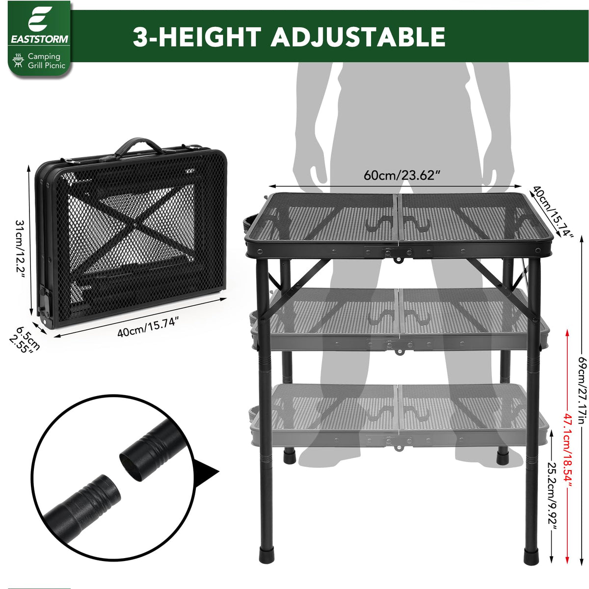 E EASTSTORM Folding Grill Table makes a thoughtful outdoor gift.
