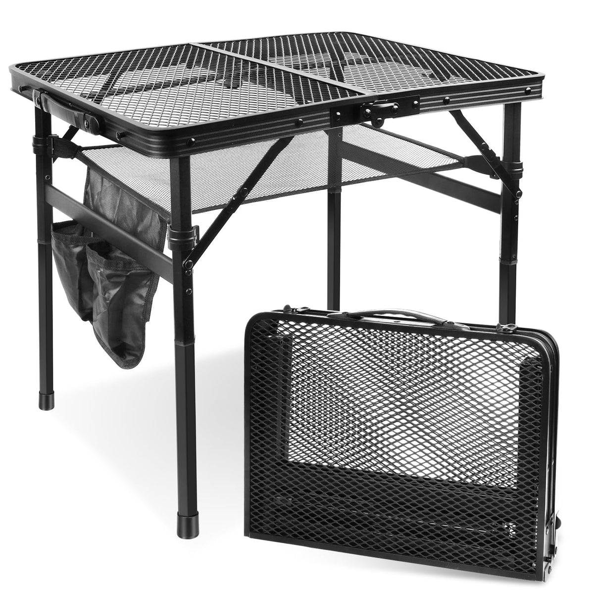 E EASTSTORM folding picnic table folded for compact car storage