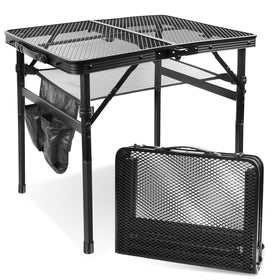 E EASTSTORM folding picnic table folded for compact car storage