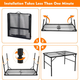 E EASTSTORM portable table ideal for camping and beach days.